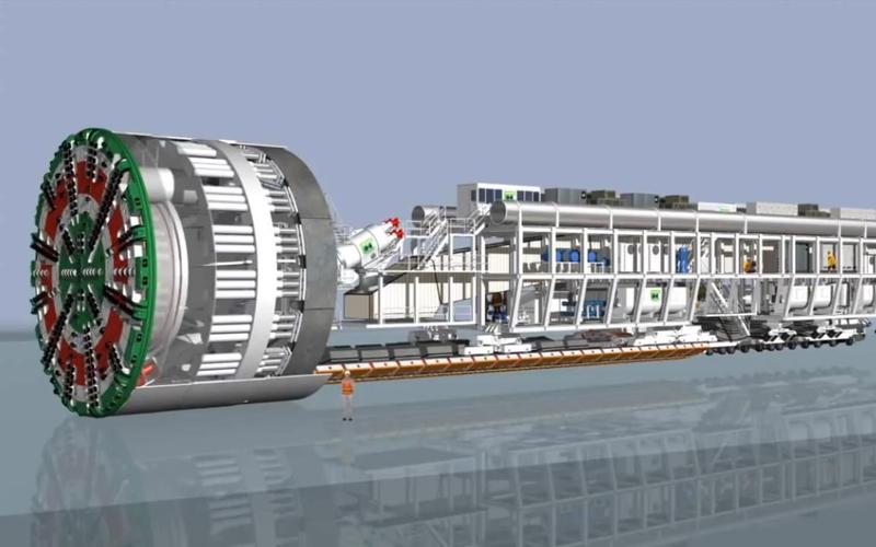 tbm盾构机结构原理及掘进演示3d动画