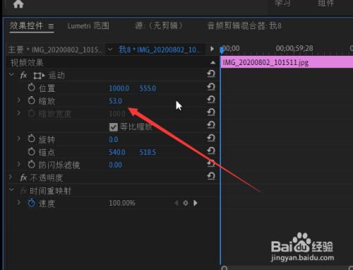 pr怎么调整图片大小