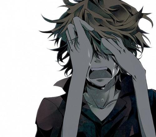 伤感哭泣动漫男生
