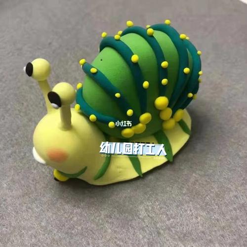 粘土作品,小蜗牛_粘土_蜗牛_春天去哪玩_兴趣爱好_手工