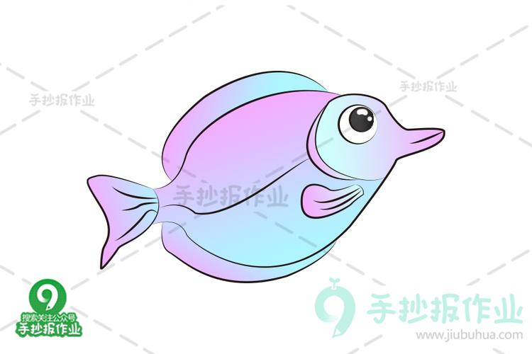 可爱小鱼简笔画