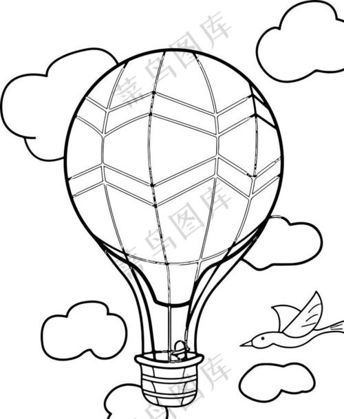 ai矢量模版下载热气球简笔画图片