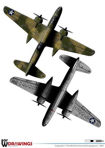 20attack)#(道格拉斯db7)#(美国一型轻型双发亚音速平直翼轻型轰炸机)