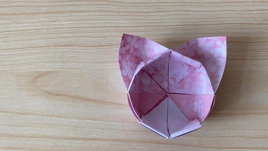 手工折纸教学猫耳小盒子的制作方法