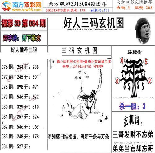 3d084期好人三码玄机图