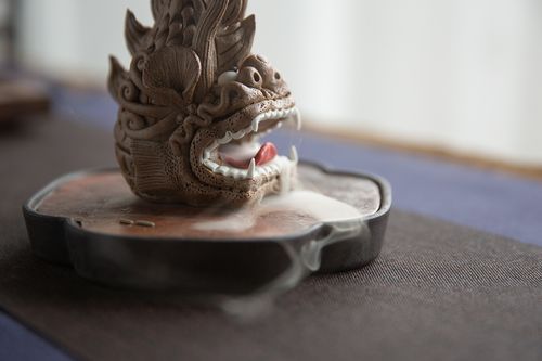 器十二景德镇手工捏雕龙九子鸱吻原创陶瓷香器茶宠摆件