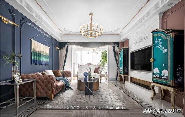 大胆的现代法式设计《城堡中的插画师》|客厅|现代感