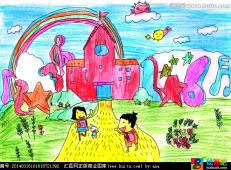 关于开学了的儿童画图片大全_《上学去》