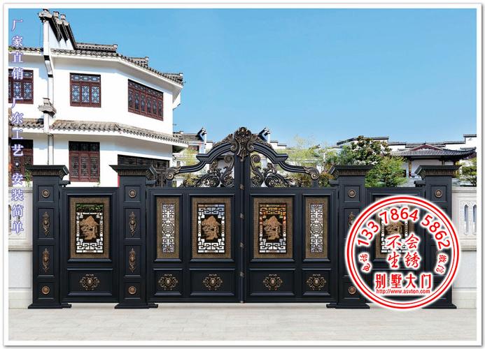 铝艺大门 别墅庭院门 奉为至宝铝艺门