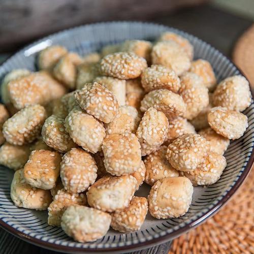 福州福清传统糕点心小吃零食金钱饼白双麻芝麻饼麦蒂酥500g