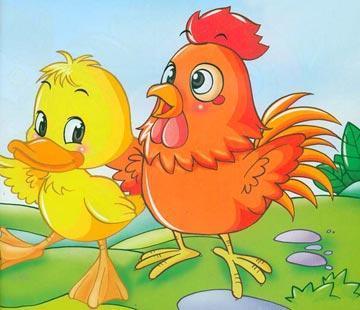 想让你开心在森林幼儿园里,有两个好朋友,一个是小鸡,一个是小鸭.