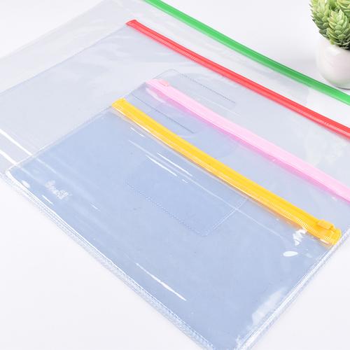 透明拉链袋文件袋资料袋塑料办公用品票据袋收纳档案袋批发 a5 a4