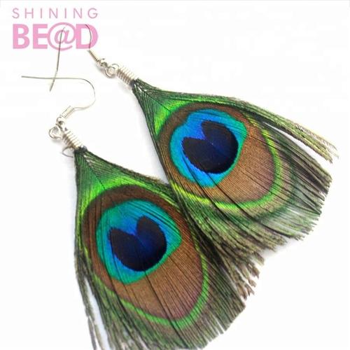 peacock feathers earrings