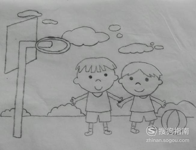 如何画打篮球的孩子们的简笔画优质首发