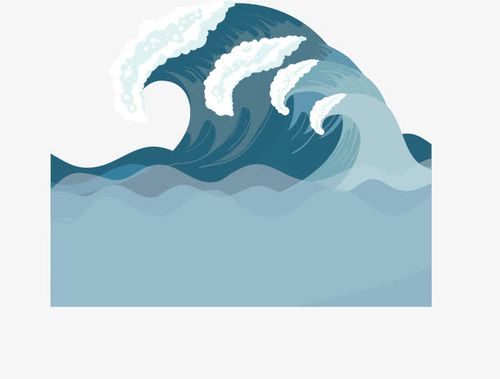 矢量蓝色海浪
