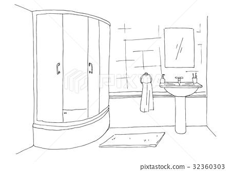 bathroom简笔画
