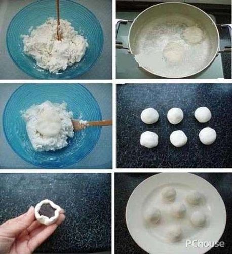 元宵节的手工做起来 超轻黏土制作汤圆 材料:超轻黏土,半球形模具