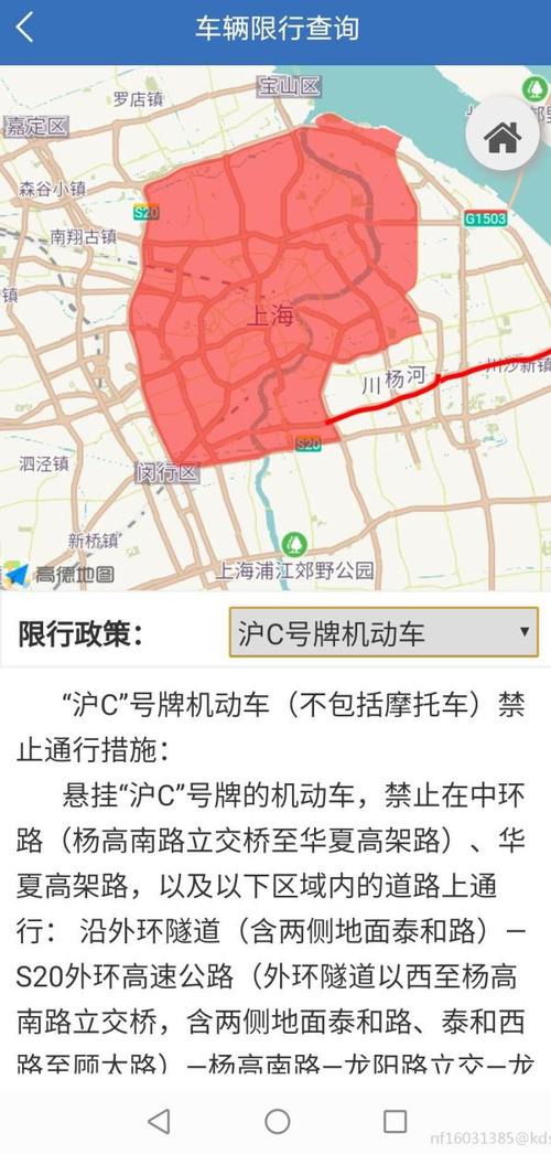 科普一下三种不同的沪c限行范围