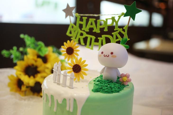 场景主题蛋糕系列萌萌长草颜团子如图款式新鲜水果动物性淡奶油