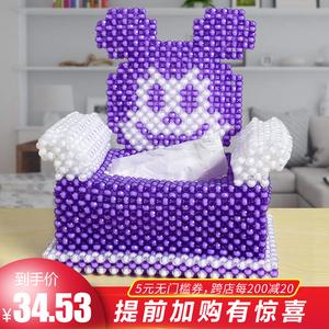 手工制作串珠纸巾盒