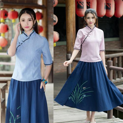 中式上衣女民国唐装套装复古汉服好评好店