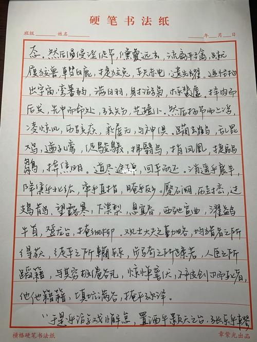 手抄《上林赋》 猜猜我抄了几页