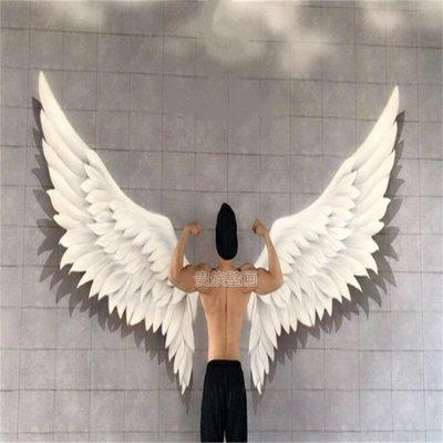健身房瑜伽馆墙面装饰壁纸舞蹈教室餐厅拍照背景网红天使翅膀墙纸