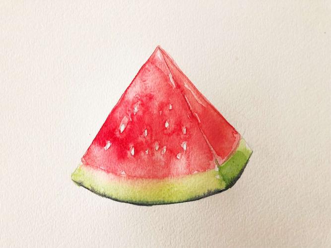 水彩画西瓜