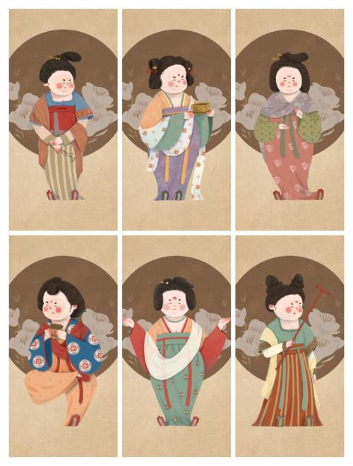 古风系列——唐朝仕女图之美 银杏南校一,二年级美术暑假特色作业