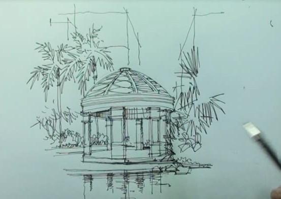 花架设计图手绘