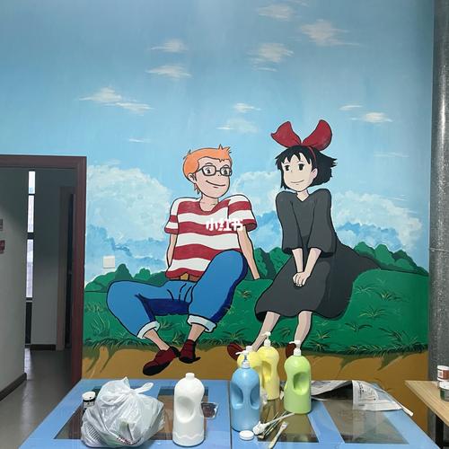 宫崎骏动画系列墙绘_宫崎骏_动画_艺术_上色_美术馆_墙绘_文化_绘画