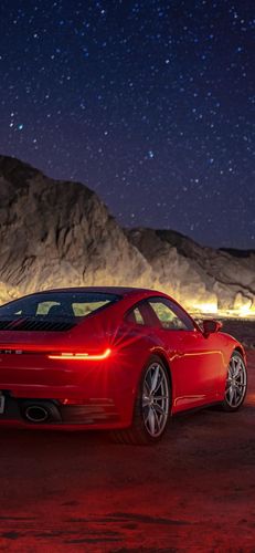 红色保时捷跑车高清手机壁纸