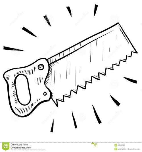 简笔画 设计 矢量 矢量图 手绘 素材 线稿 512512锯子简笔画图片