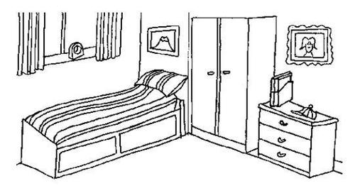 房间组合画简笔画