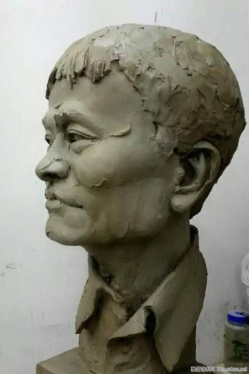 雕塑家田跃民近日完成马云雕像作品
