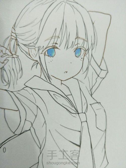 同桌简笔画素描初中生男