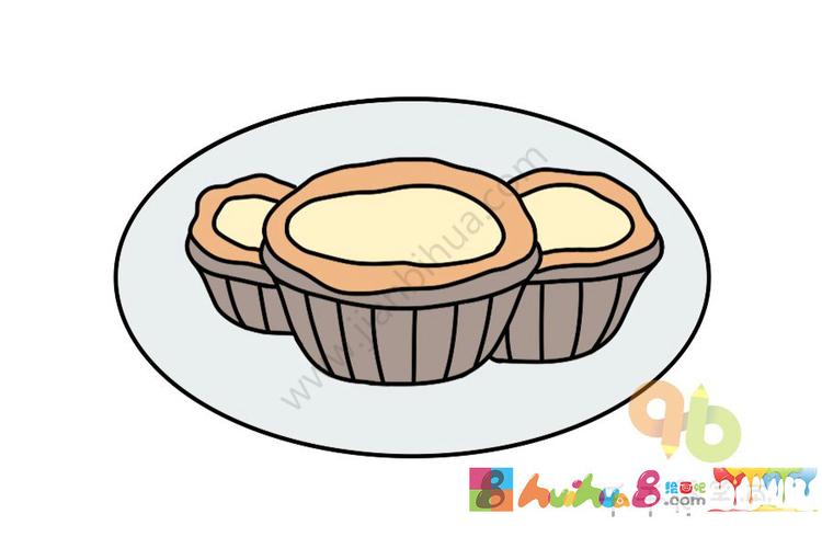 蛋挞简笔画教程
