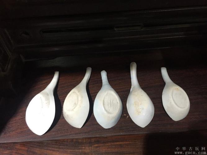明德化白瓷勺子5根