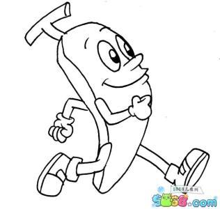 拟人铅笔盒简笔画