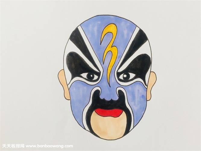 儿童最简单漂亮脸谱画步骤画法