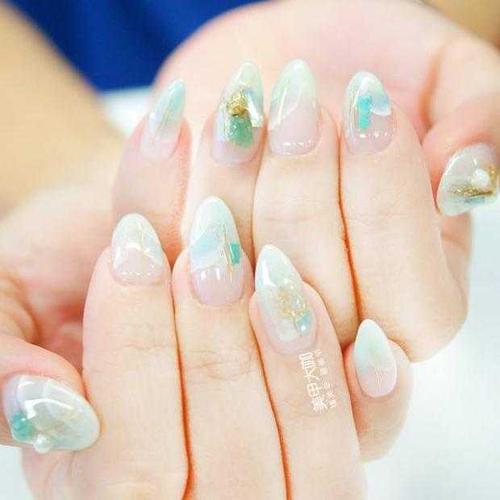海洋贝壳美甲图片6 海洋美甲图片清新(4)
