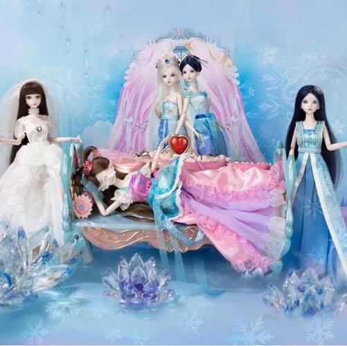 冰莲花系列娃娃曝光了冰公主的三个造型都很美梦公主太温柔了