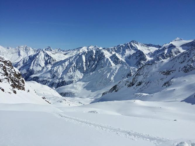 stubaital,洛尔冰川,首脑会议,雪,冬天,山脉,高山