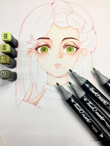 t馆绘画小课堂:【马克笔】女生头像绘制教程