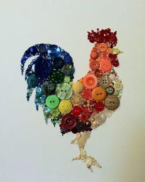 纽扣手工超惊喜用纽扣做出来的手工制作美翻天