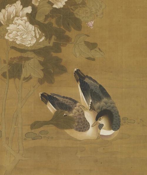 元代芙蓉戏鸭图�古雅工笔穿越千年