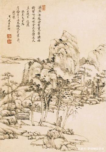 选择王原祁的画作,主要因为他的山水画传统韵味很足,具有前辈名家的