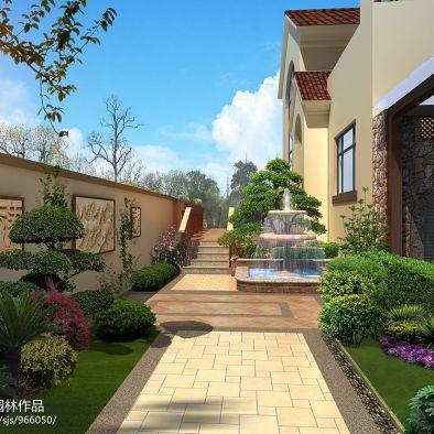 别墅花园设计庭院绿化效果图