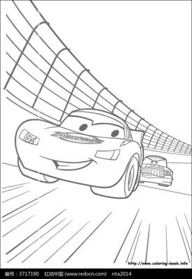 赛车跑道儿童画