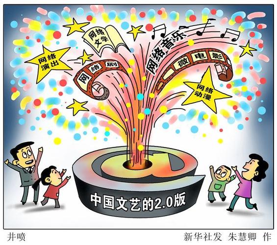 网络剧,微电影,网络演出,网络动漫等新兴文艺类型层出不穷,井喷式增长